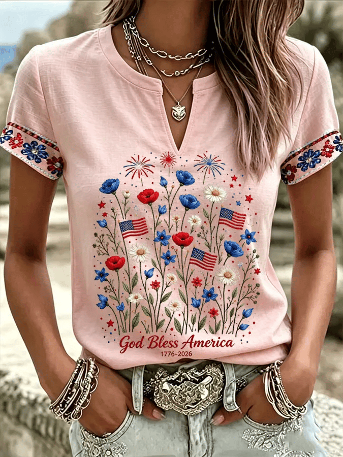 Women's 250th Anniversary Independence Day Art Print Shirt