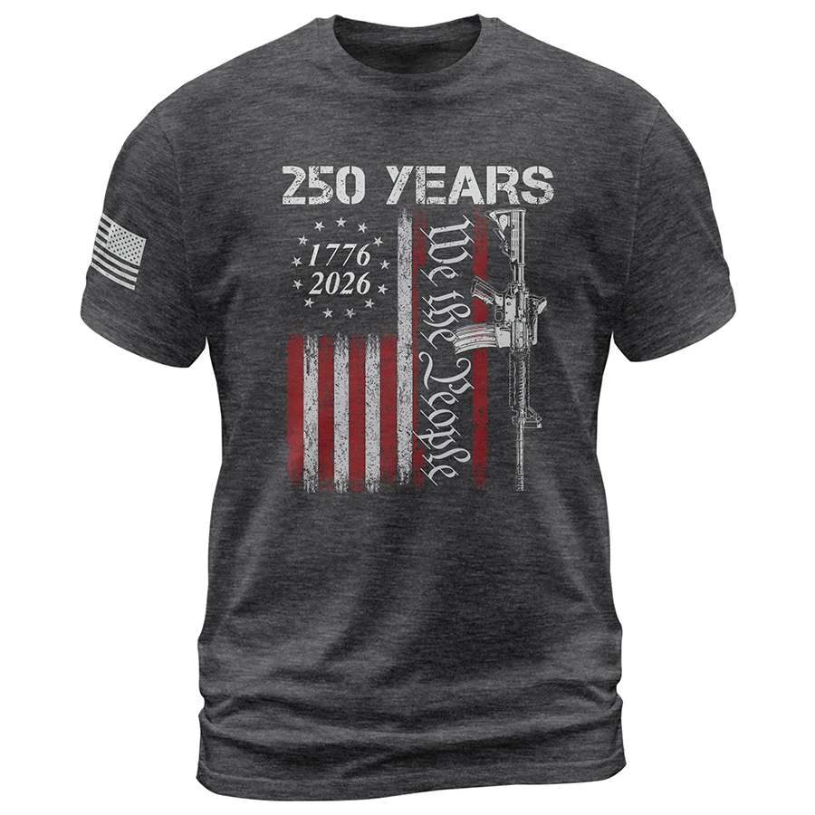 250 Years We The People T-Shirt – Vintage USA Flag 1776–2026 Independe