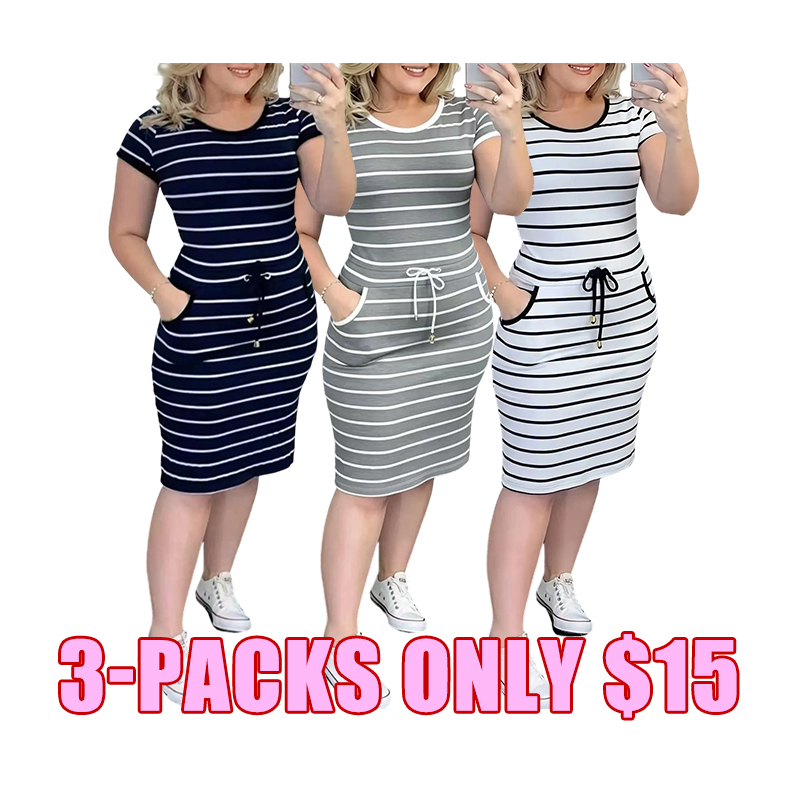 Classic Plaid Bodycon Pocket Dress