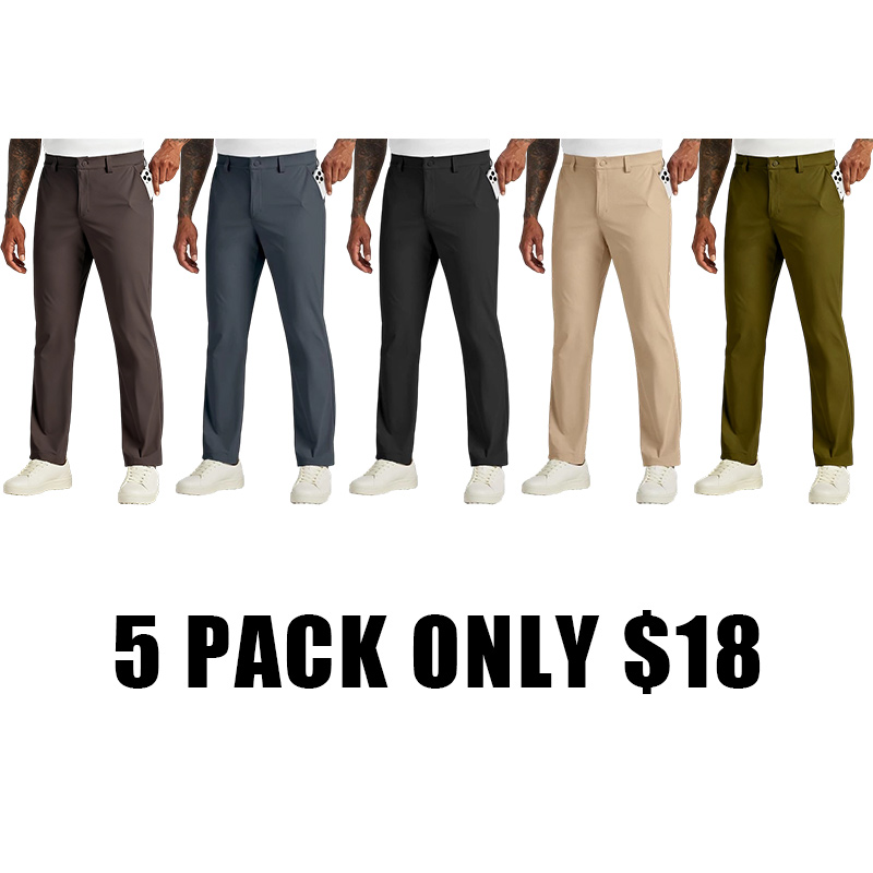 🔥Men's golf stretch straight leg pants🔥 10-Pack - All Colors Included, Only $24