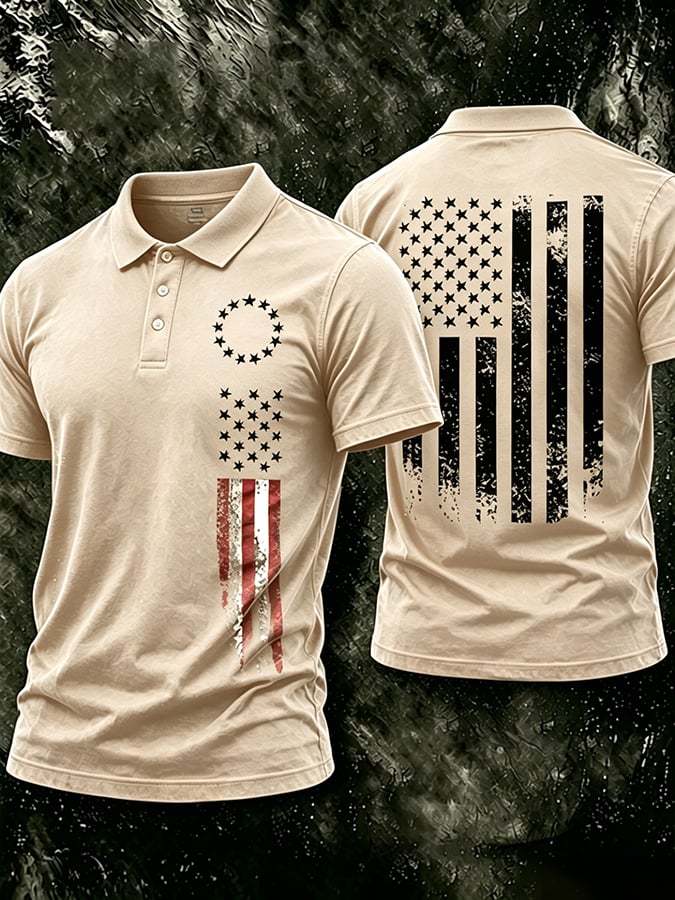 Men's USA 1776-2026 Freedom Printed Polo Shirt