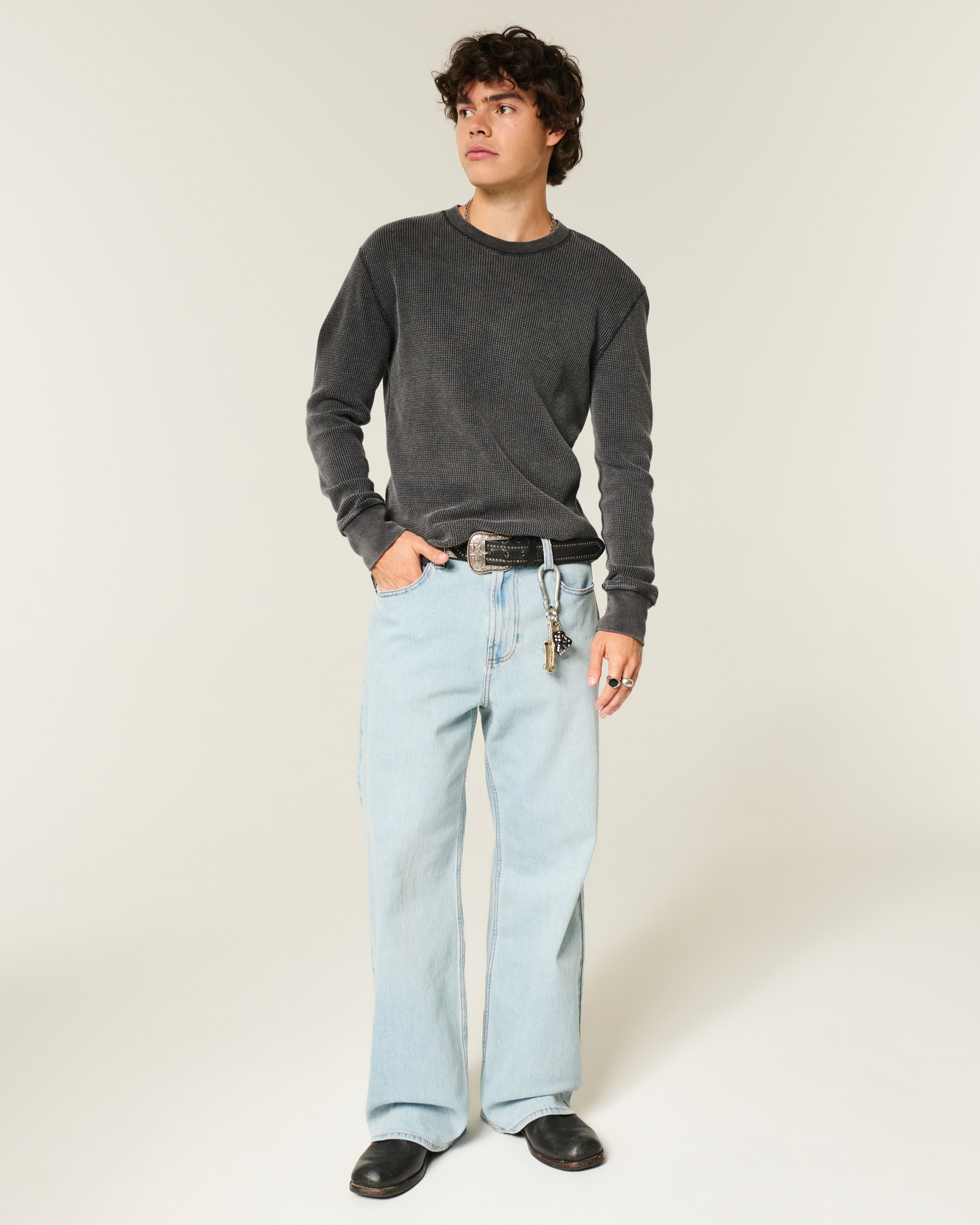 Relaxed Thermal Long-Sleeve Camo Crew Shirt