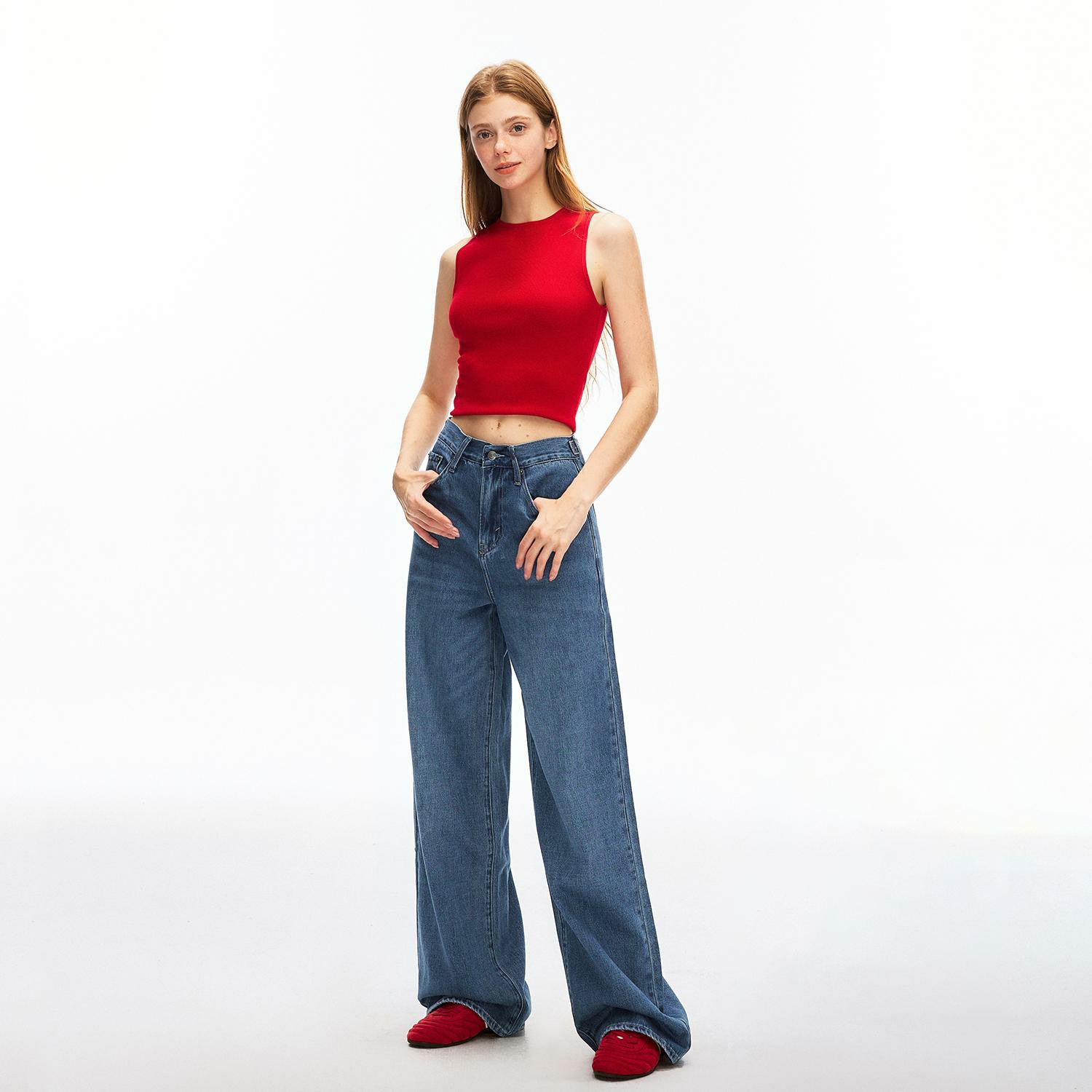Women's High-Rise Wide Leg Jeans