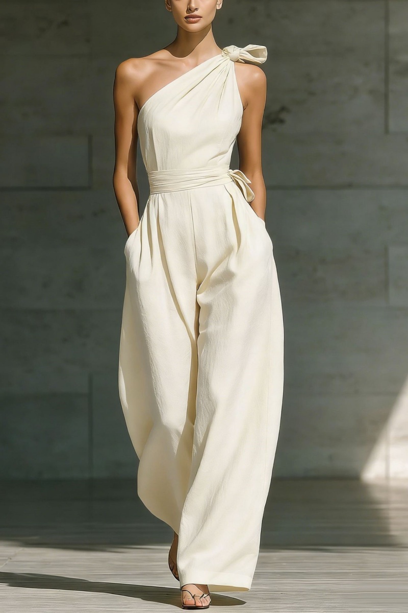 📦📦LAST DAY SAVE 49% ⏰Elegant Off-the-shoulder Loose Linen Jumpsuit