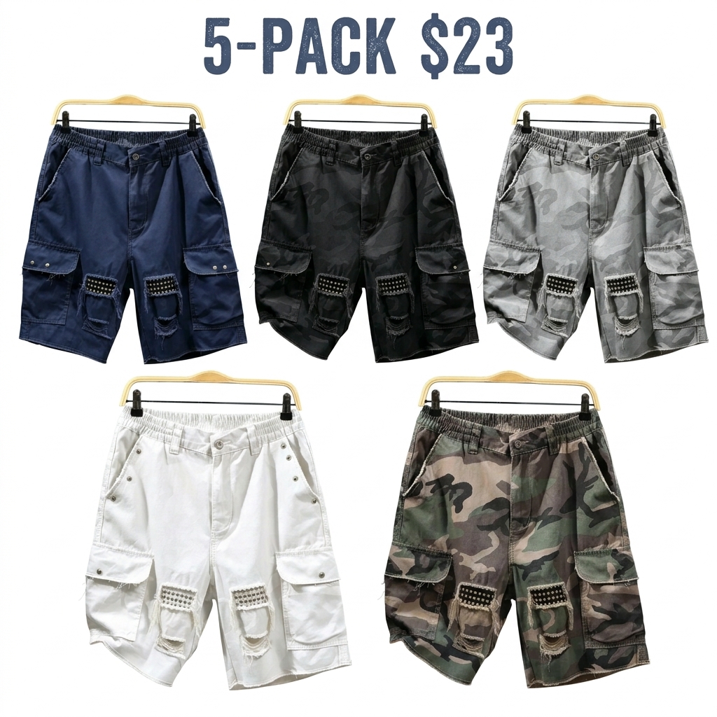 Men’s camouflage print cargo shorts