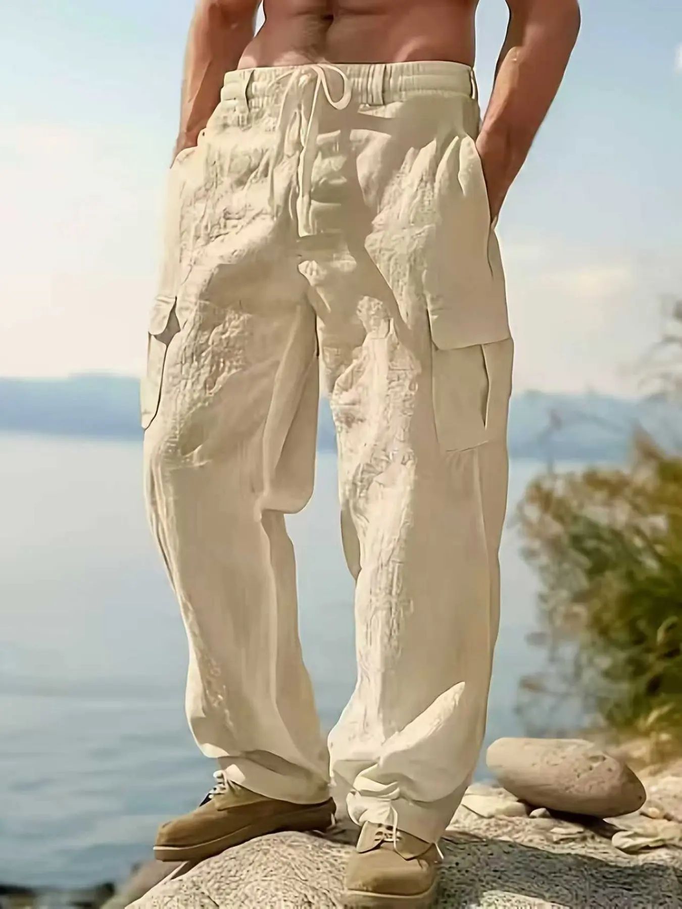 2026 Fashion Comfy Men's Linen Cargo Pants