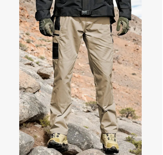 Men's Solid Color Durable Outdoor Training Pants, Fishing, outdoor activities, work, hiking, camping
