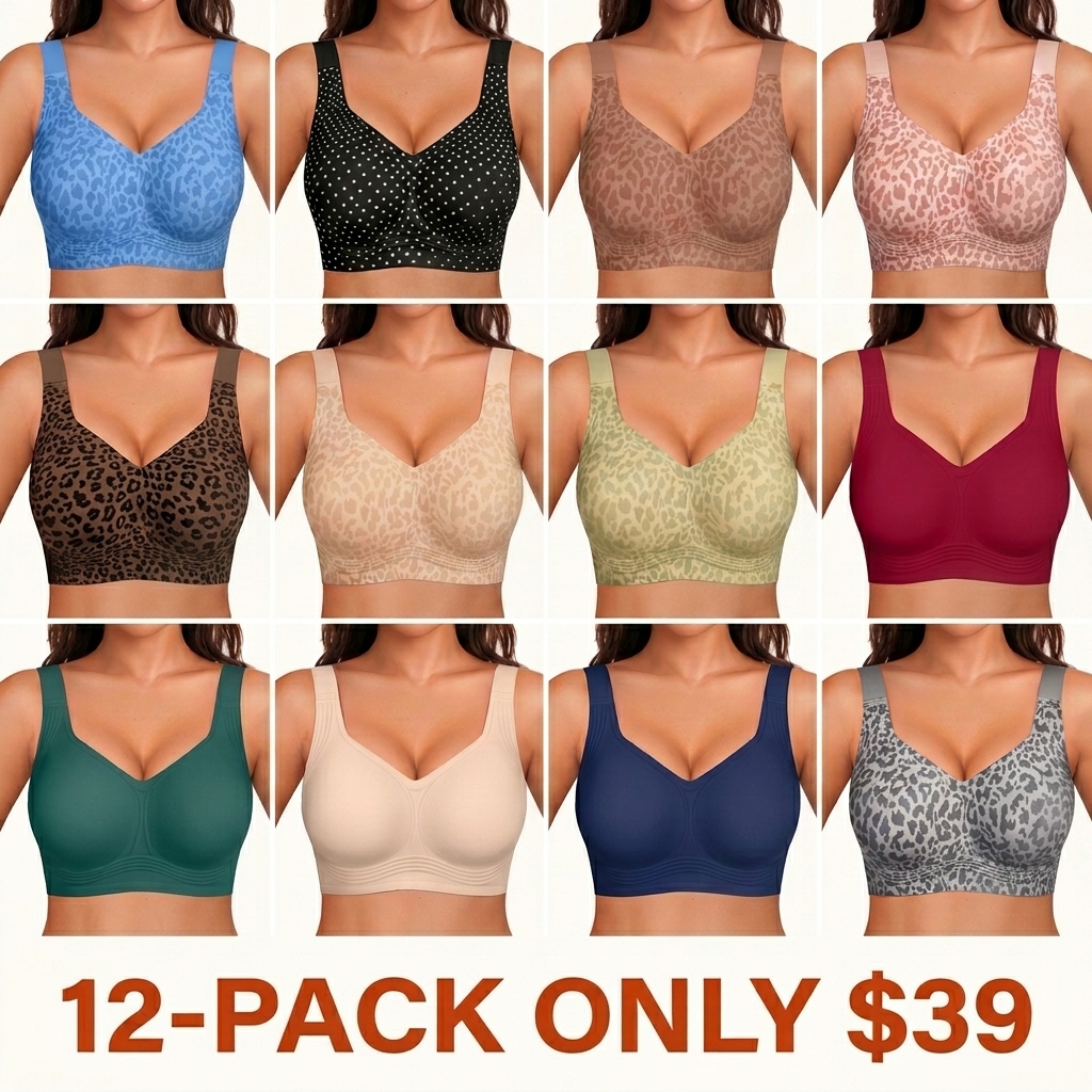 Women Jelly Bras Wirefree Full Coverage No Underwire Everyday Bras Comfortable Wireless Padded Tshirt Bra