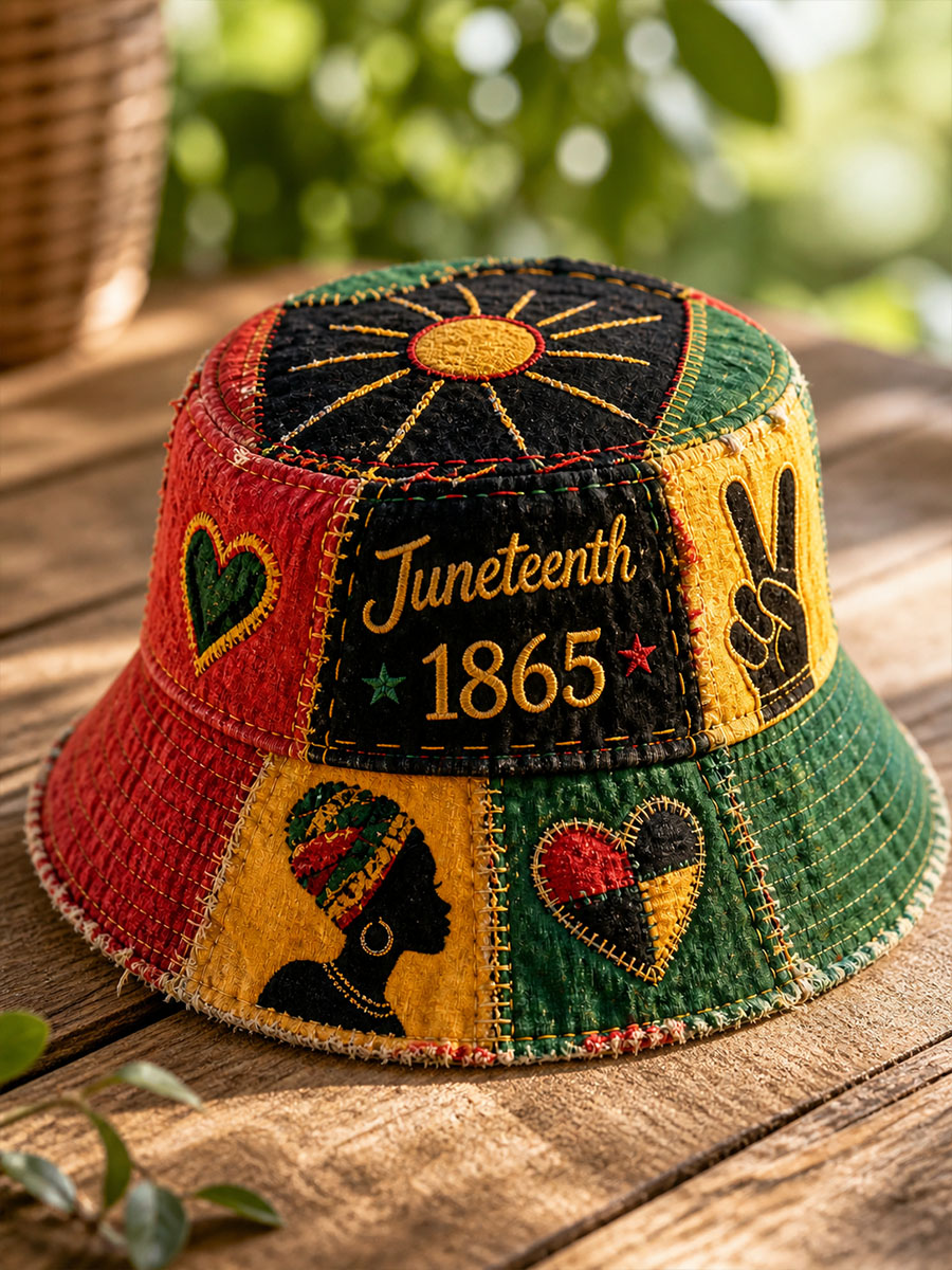 Juneteenth Patchwork Bucket Hat