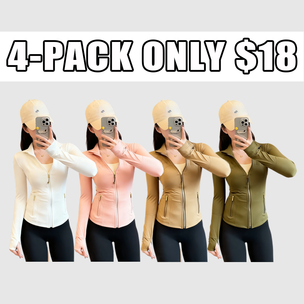 Yoga suit gold zipper version women's yoga jacket