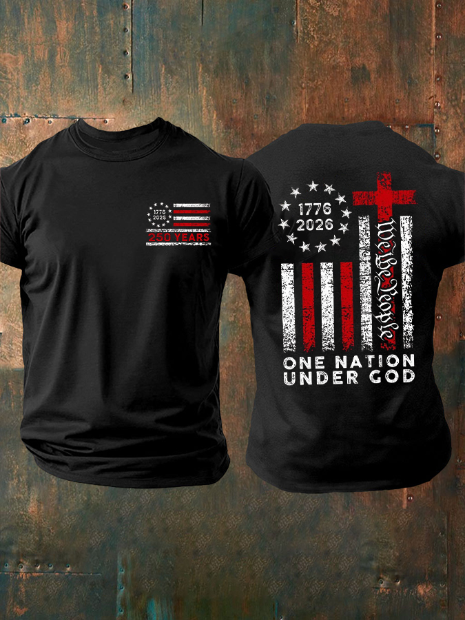 Men'S Independence Day One Nation Under God T-Shirt