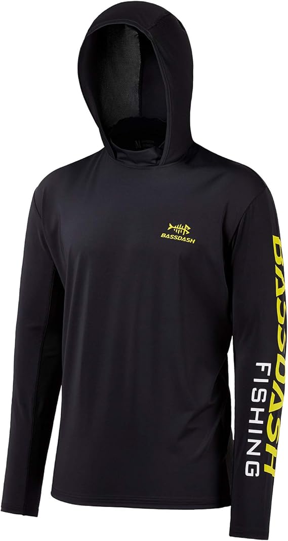 Men's UPF 50+ UV Sun Protection Long Sleeve Fishing Hoodie - Lightweight Performance Hooded Shirt