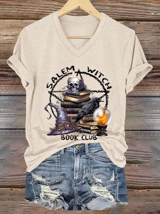 Women's Salem Witch Book Club Print T-Shirt