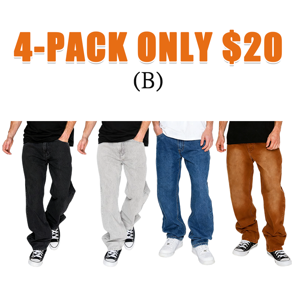 Men's 13oz 100% Cotton Baggy Denim Jeans