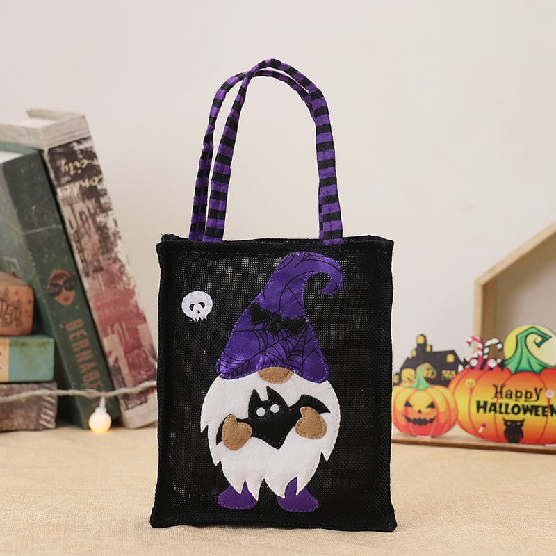 Halloween Creative Decoration Linen Witch Candy Bag