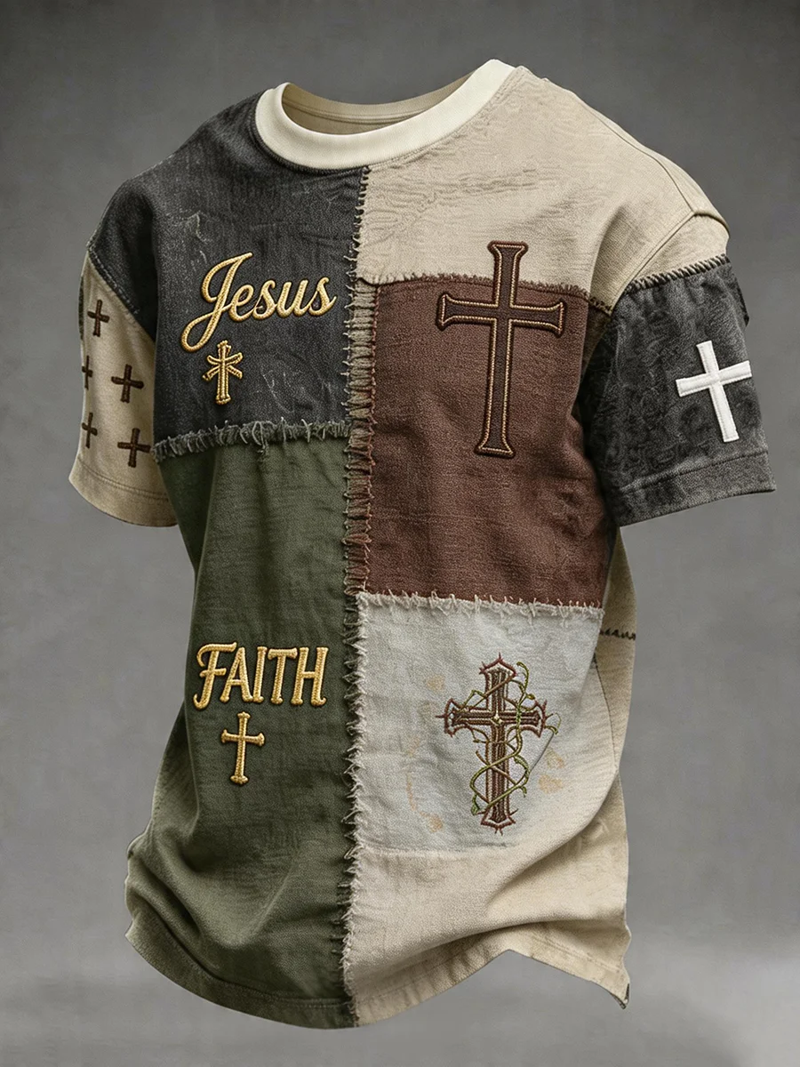 Men'S Faith  Print Casual Top