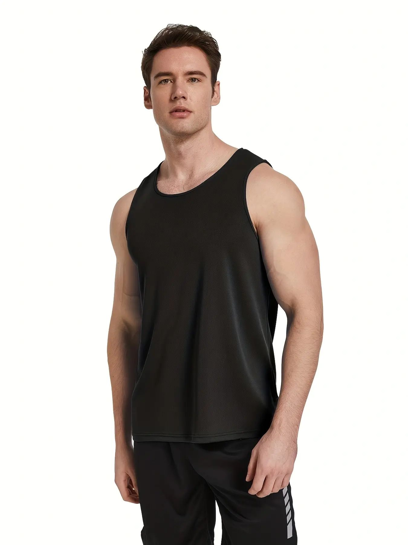 Men's Workout Tank Tops UPF 50+ Swim Shirts Quick Dry Running Sleeveless UV Protection Muscle Tees