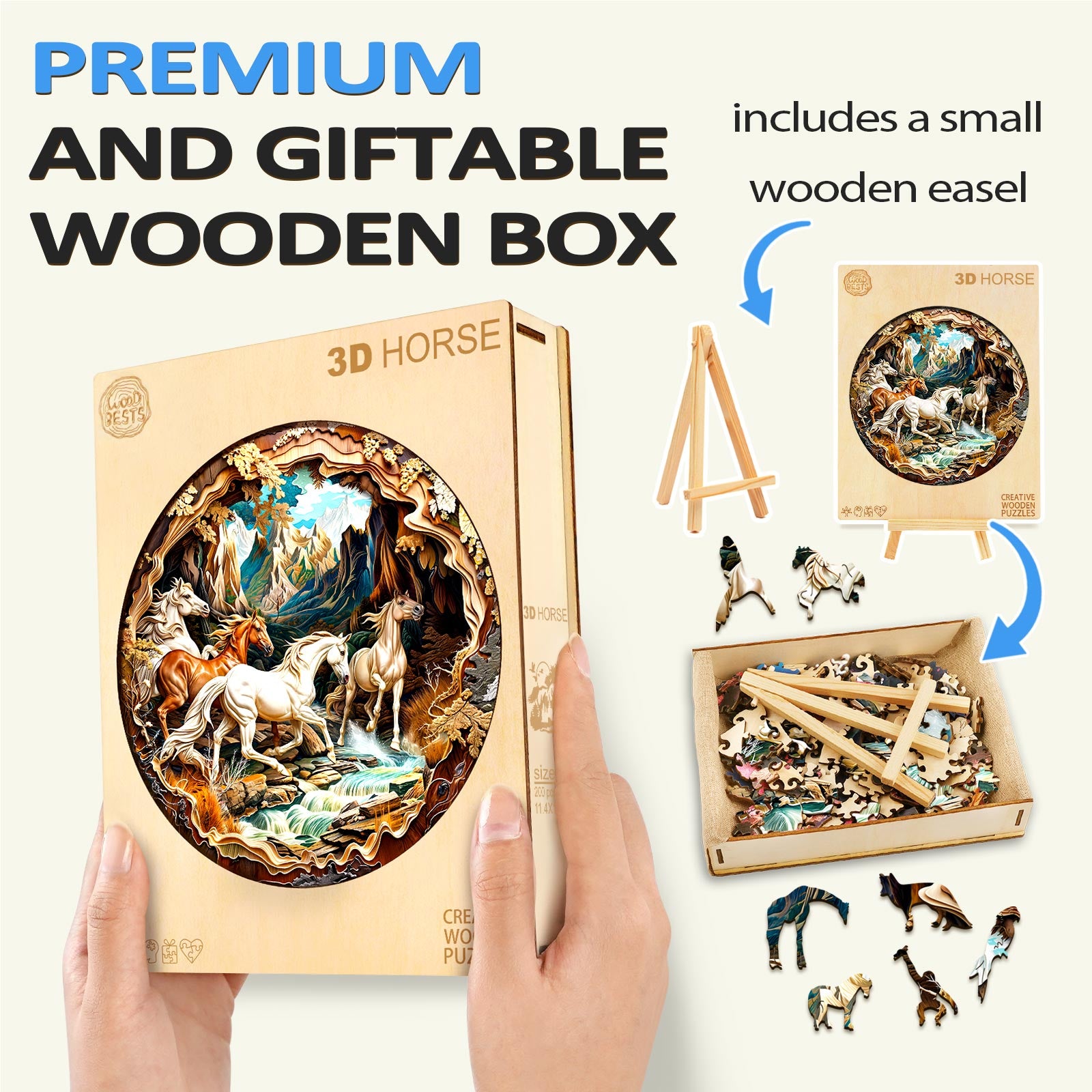 Winter Horse Wooden Jigsaw Puzzle