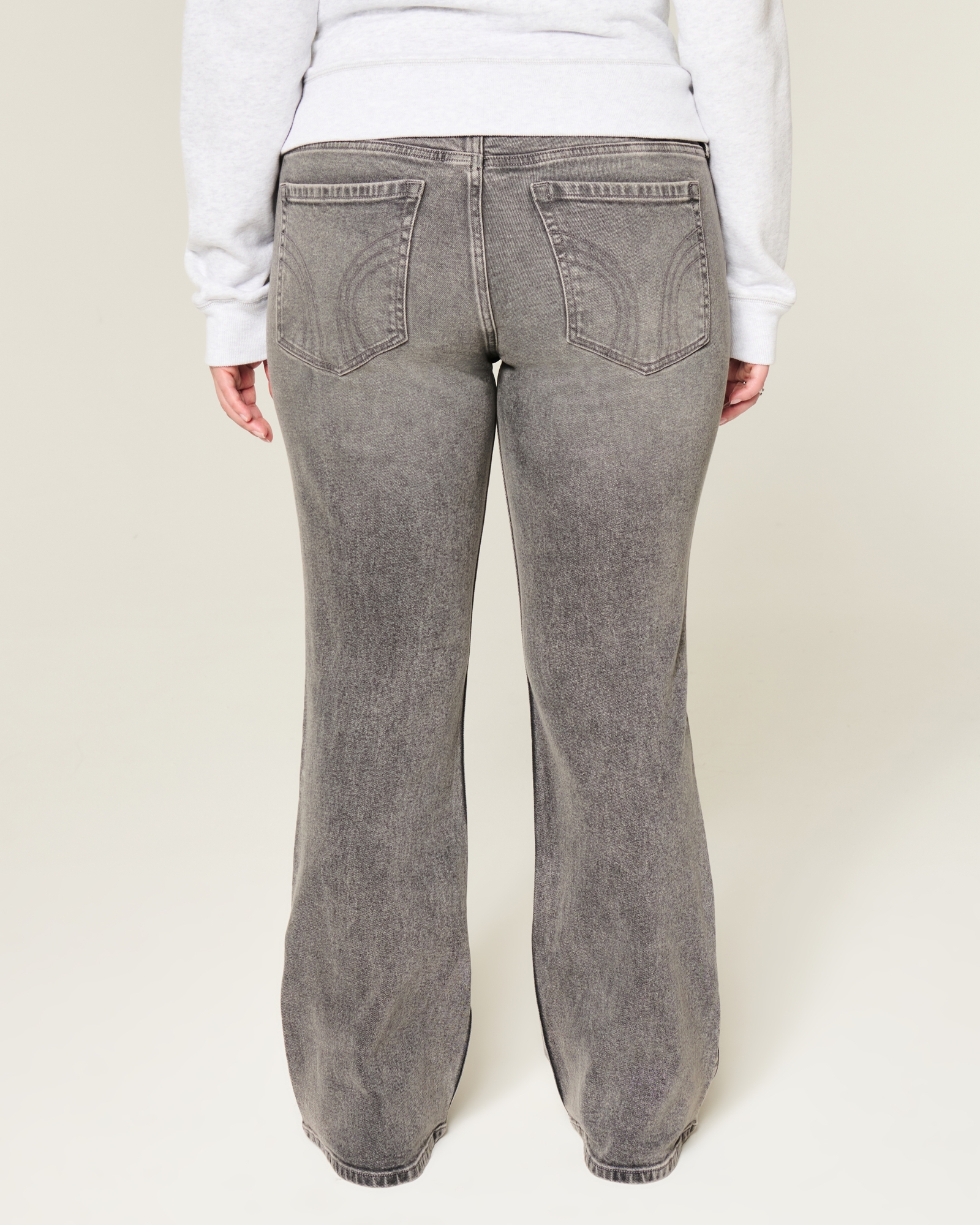 Low-Rise Dark Wash Embroidered Bootcut Jeans
