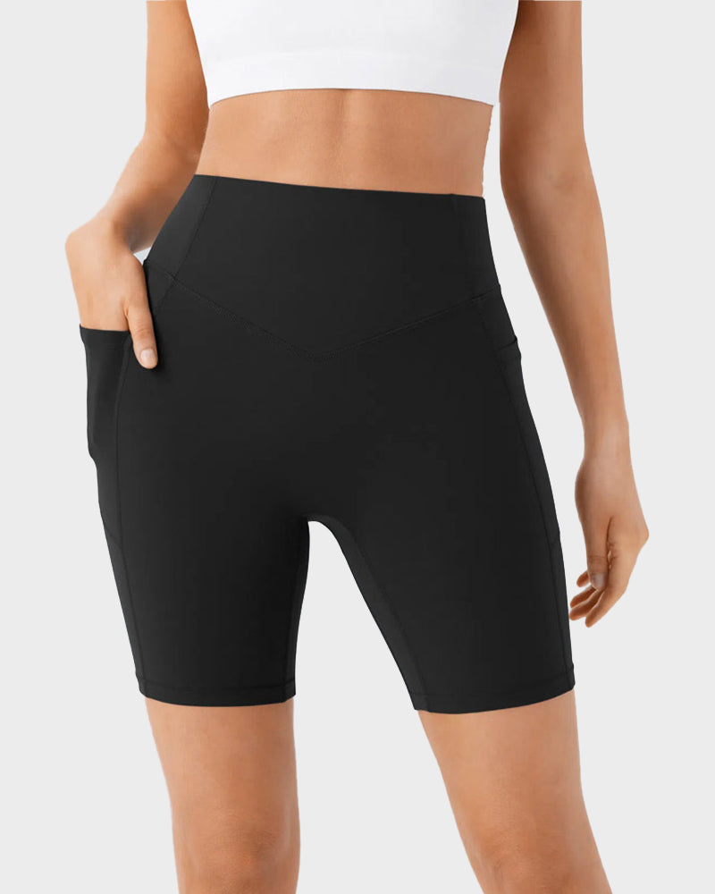 Tummy Control Butt-Lifting Training Shorts with Pockets – 7