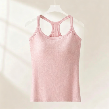 Women's 8-Pack Ribbed Built-in Bra Tank Top – Racerback Cropped Camisole with Removable Pads Wireless Supportive Yoga Top