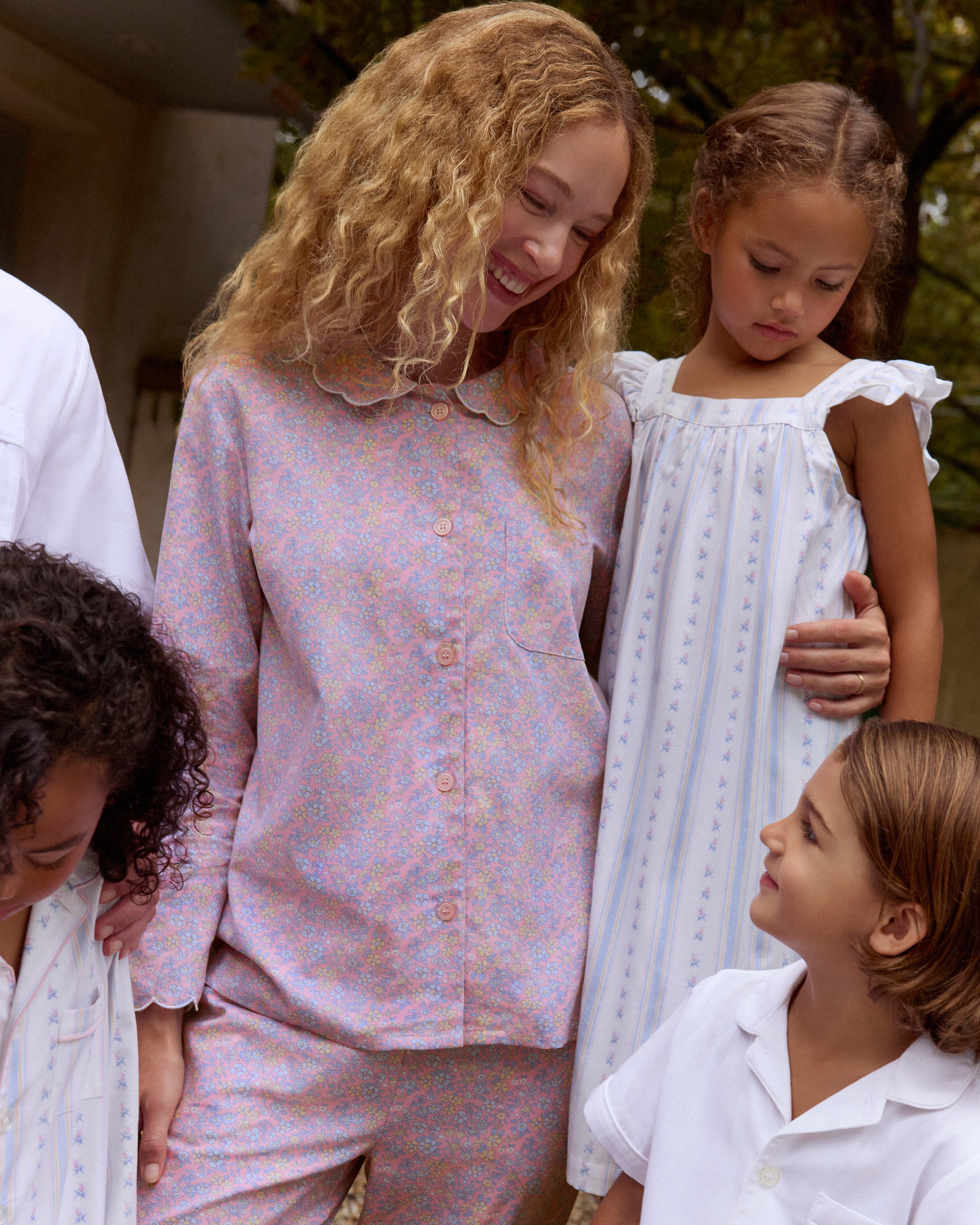 Girl's Twill Clara Nightgown in Cottage Stripe