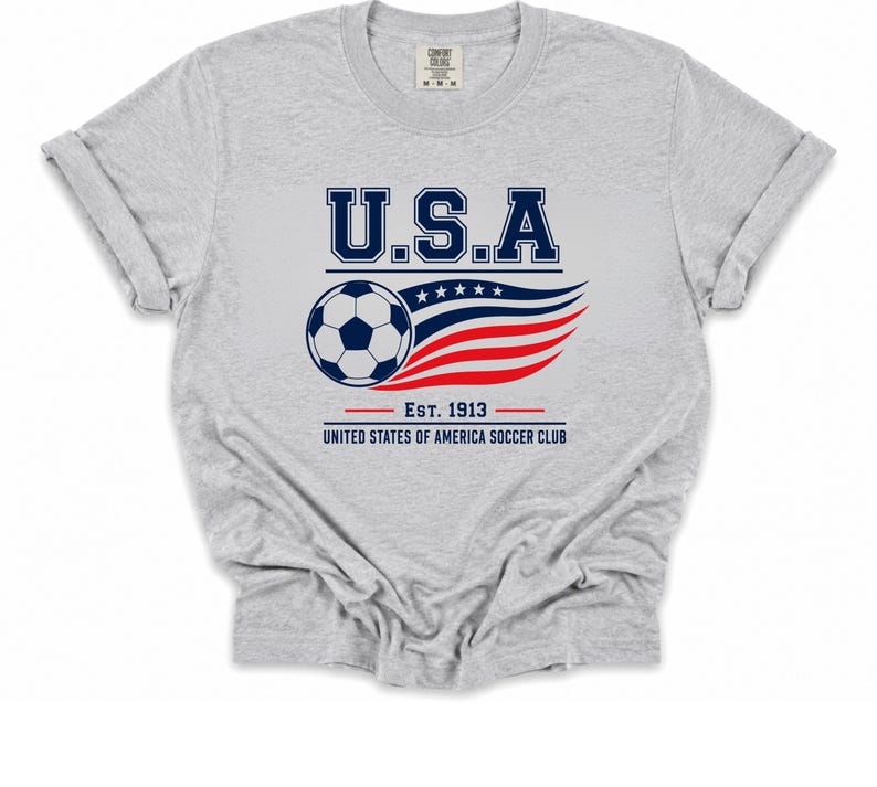 Matching Family USA Soccer Shirts, American Soccer Fan Family Tee, USA Match Day Shirt, Patriotic Family Shirts, Comfort Colors Tee
