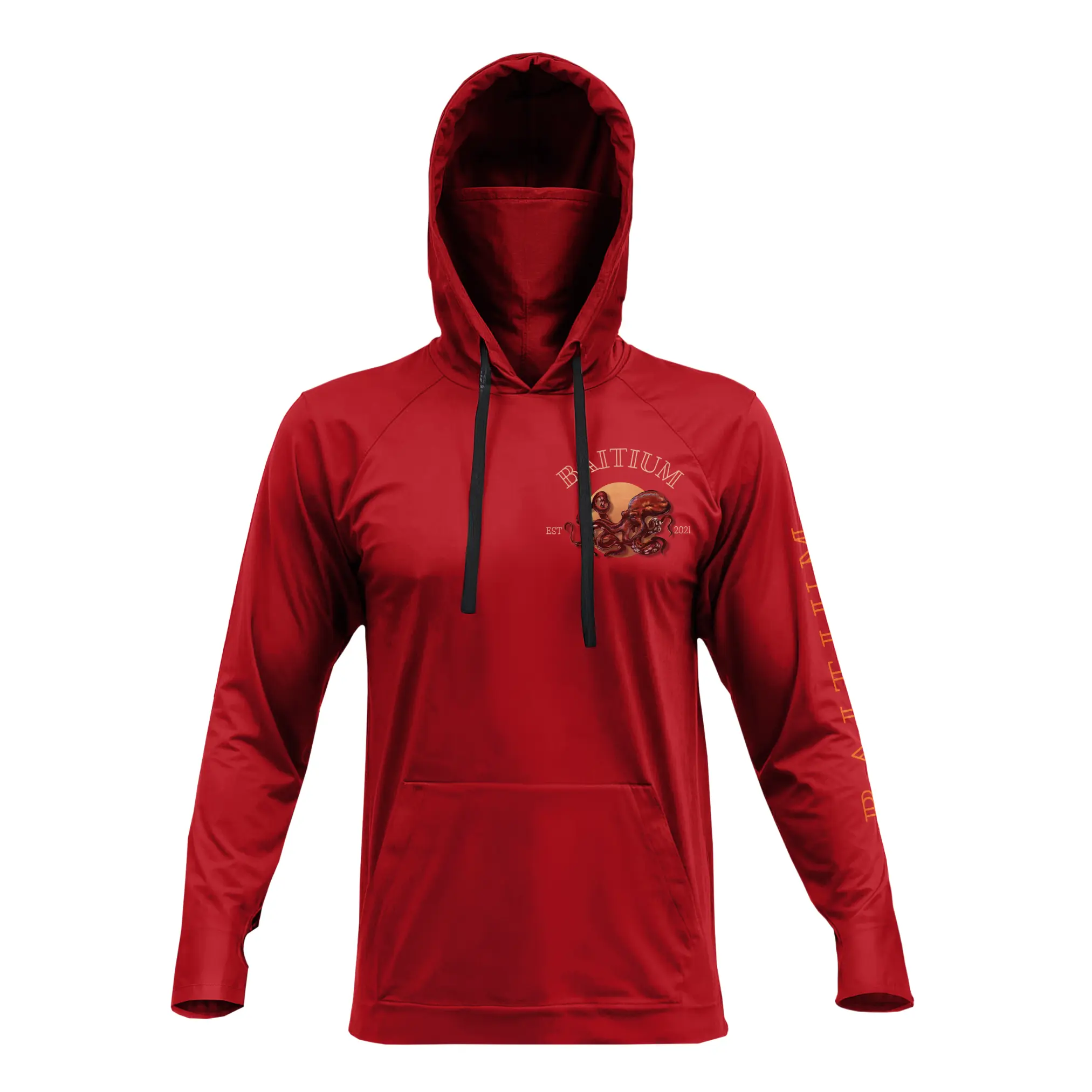 Fishing & Construction Shirt — UPF 50 Sun Protection Long-Sleeve Hoodie (With Built-in Neck Gaiter)