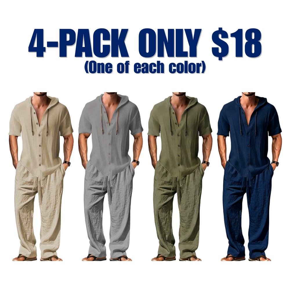 Men’s lightweight two-piece set with a hood
