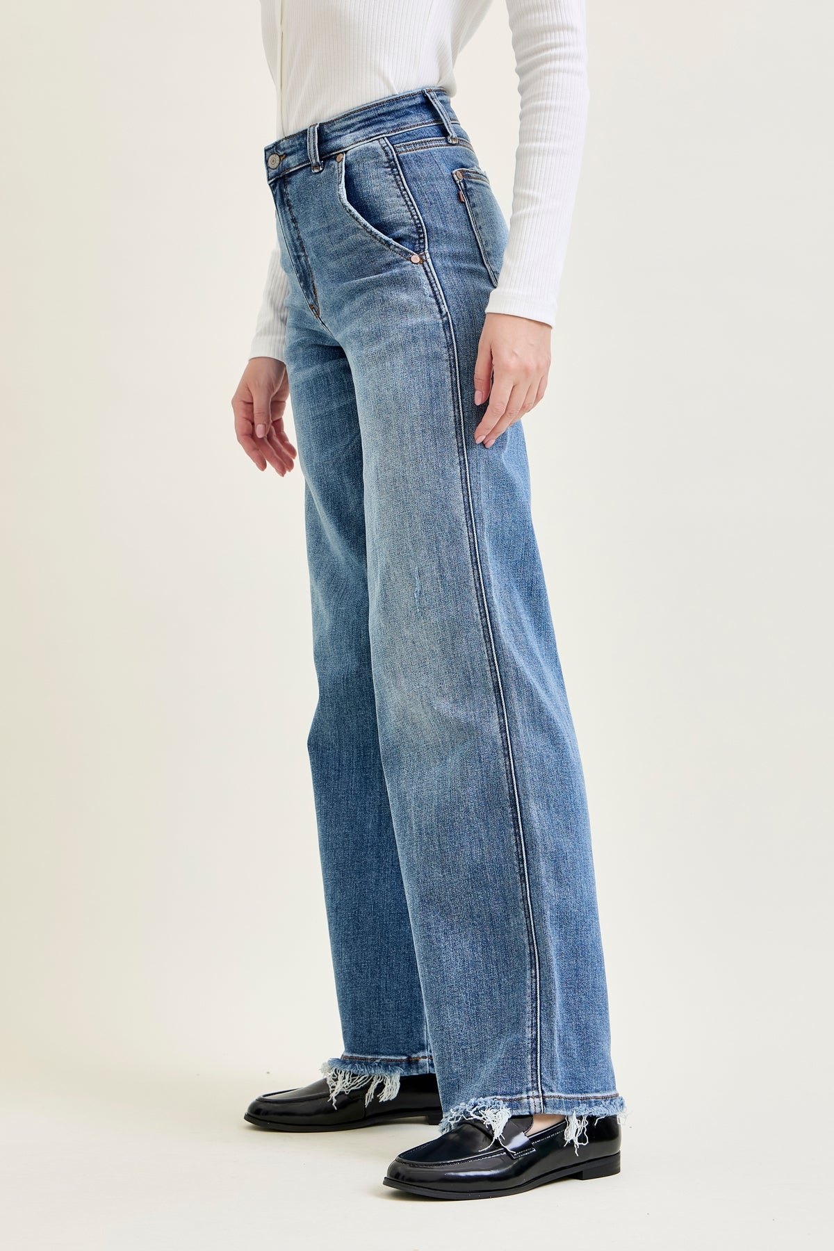 Sage High Rise Retro Wide Leg