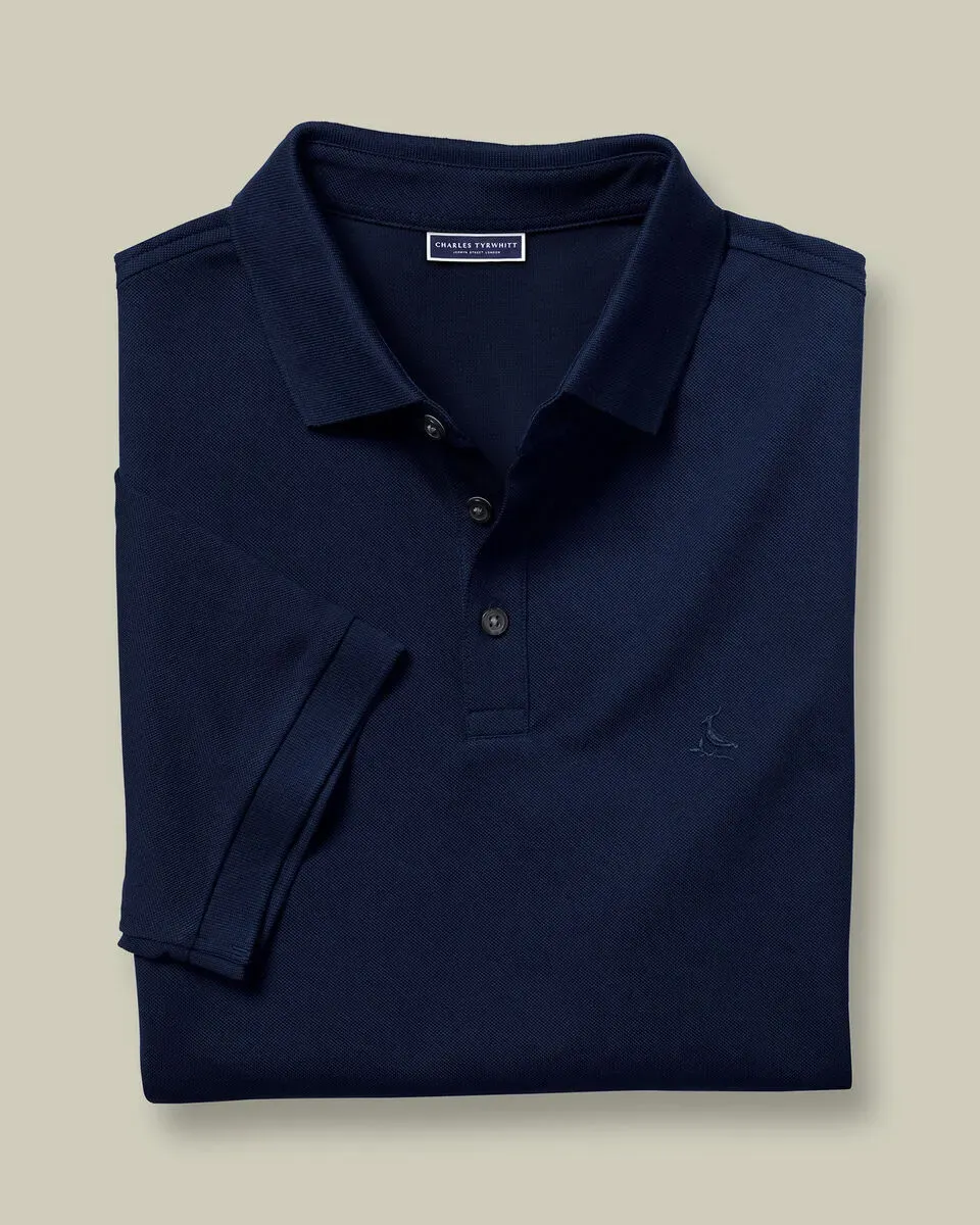 Men'S Casual Business POLO Shirt, Breathable Pique Fabric