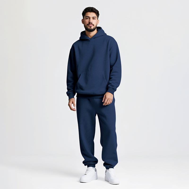 Matching Hoodie Set for Men Winter, 2 Piece Tracksuit, Oversized Hoodie & Sweatpants