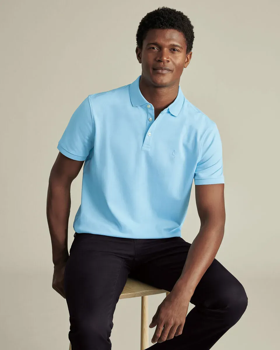 Men'S Casual Business POLO Shirt, Breathable Pique Fabric