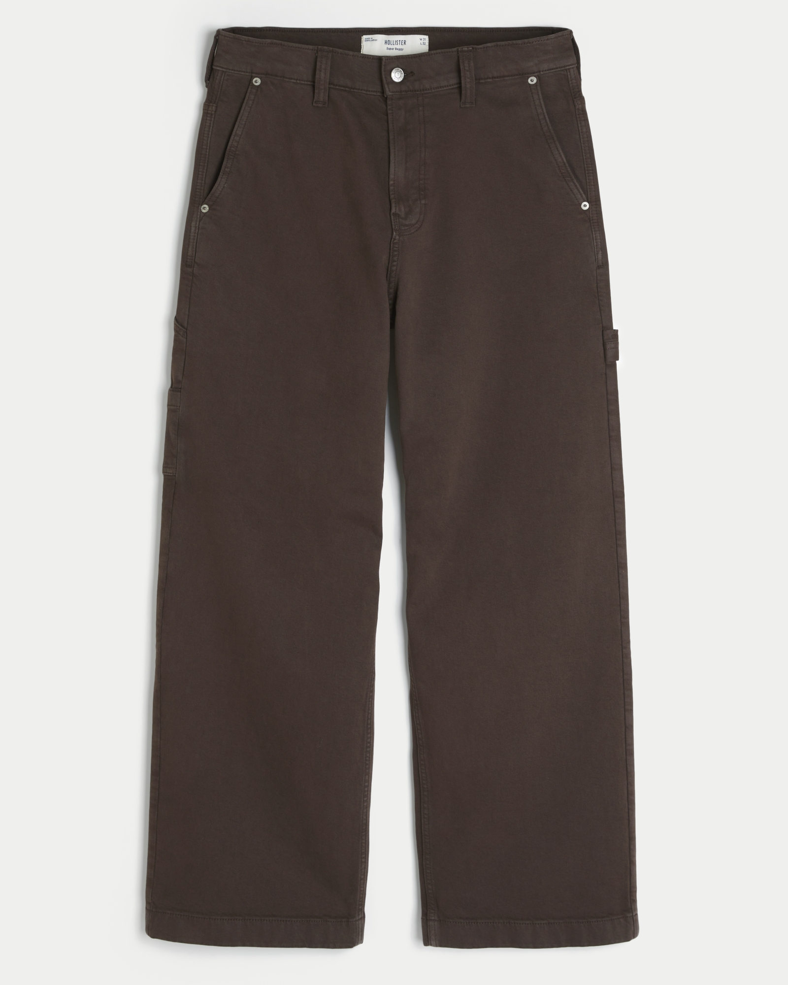 Dark Wash Logo Embroidery Super Baggy Jeans
