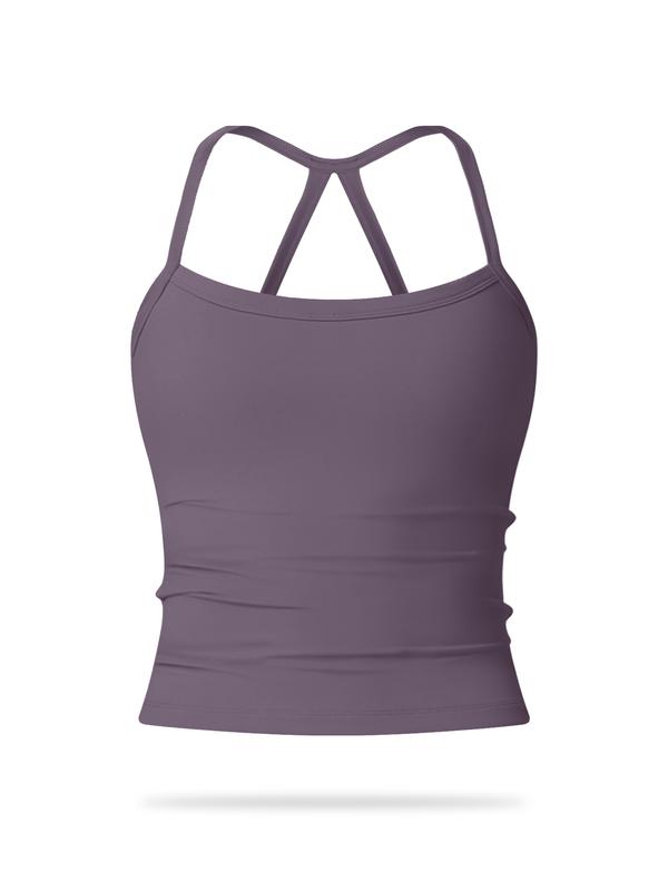 Women's Solid Backless Quick-Dry Athletic Cami Top