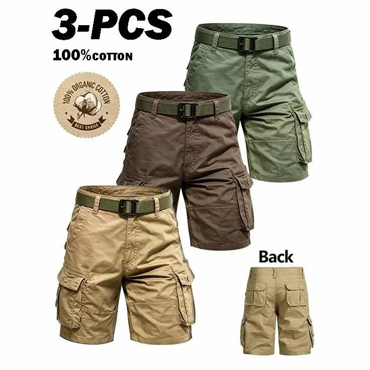 Men's 6-Pack Tactical Cargo Shorts – Multi-Pocket, Wear-Resistant, Breathable Outdoor Hiking Shorts