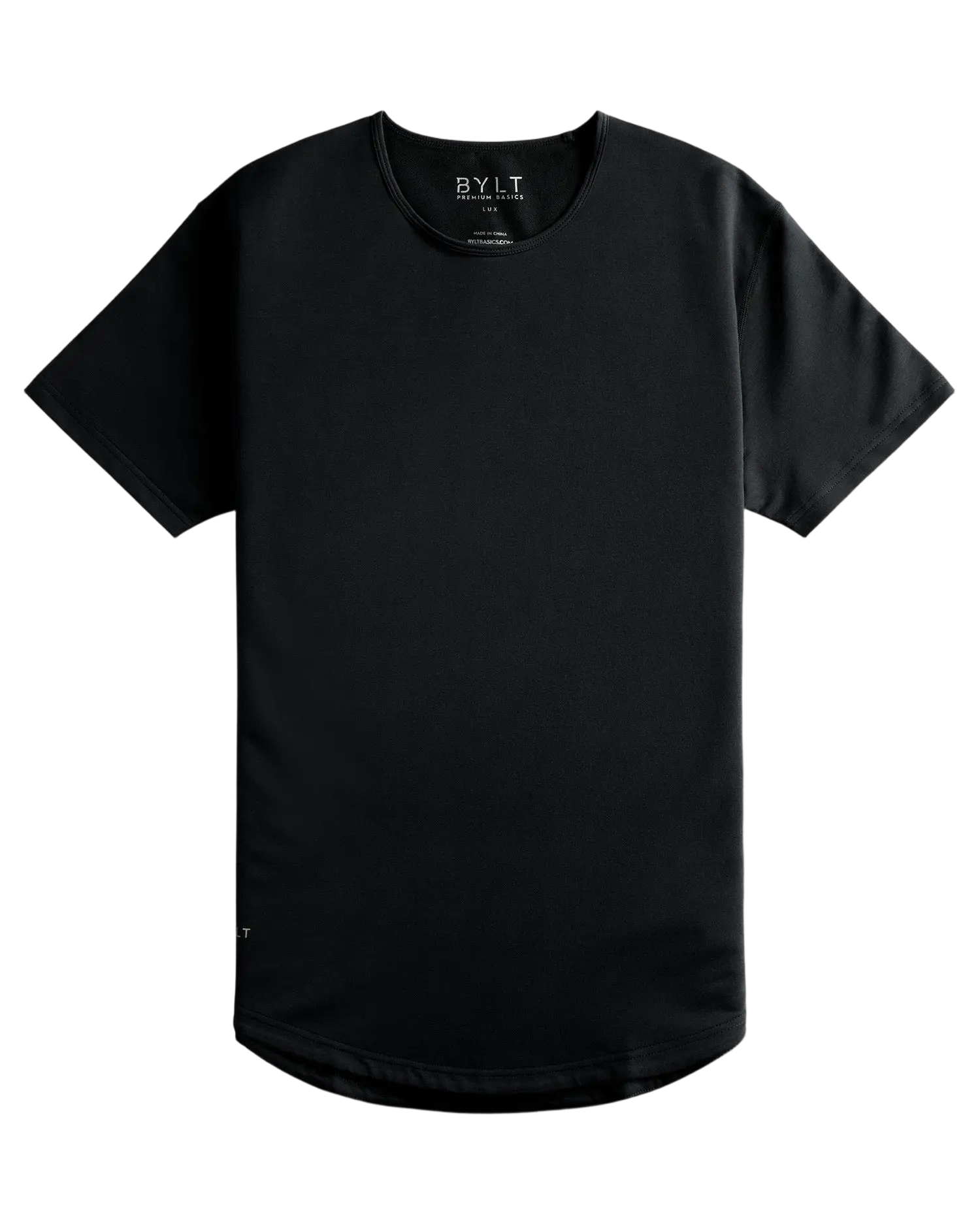 Men Fitted Crewneck Tee with 4-Way Stretch & Wrinkle-Resistant Fabric