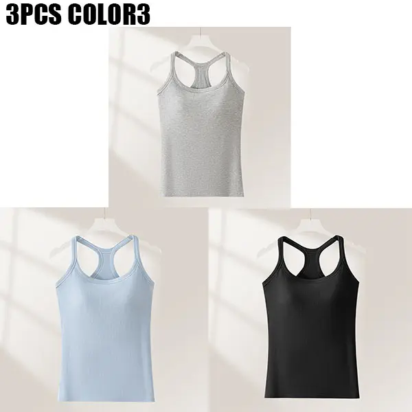 Women's Ribbed Built-in Bra Tank Top