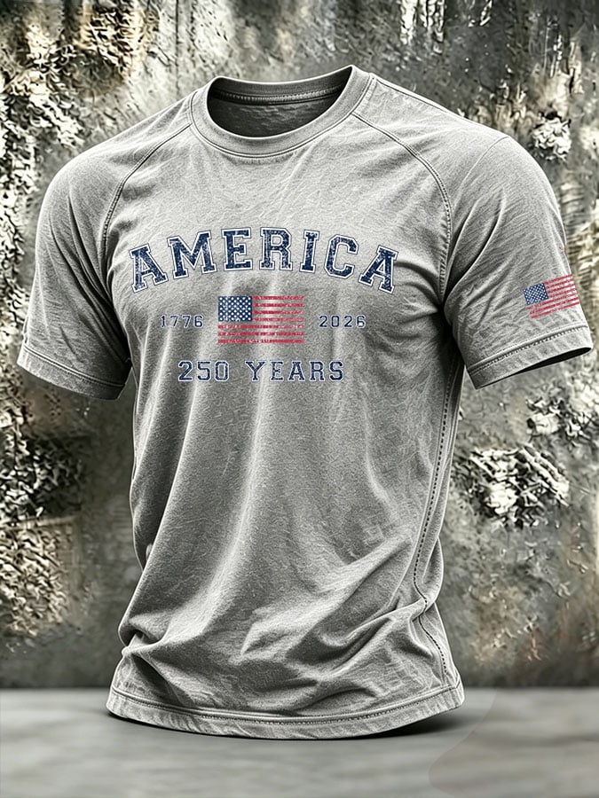 Men's Retro Print Short-Sleeve T-Shirt