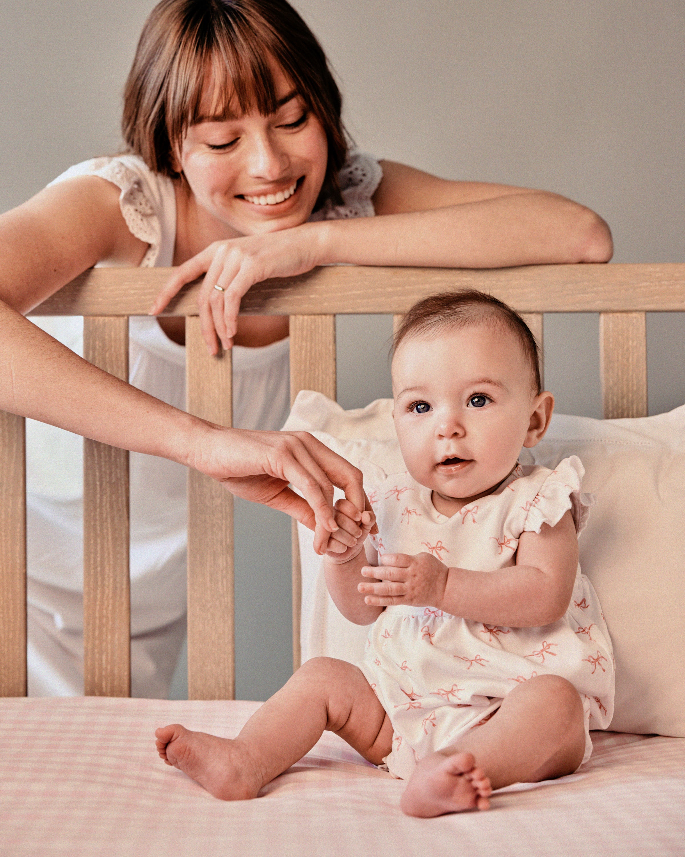 Baby's Pima Isla Play Romper in Blushing Bows