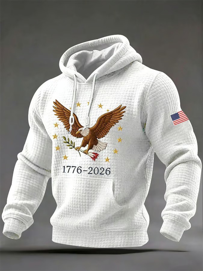 Men'S Classic Casual Printed Hooded Sweatshirt
