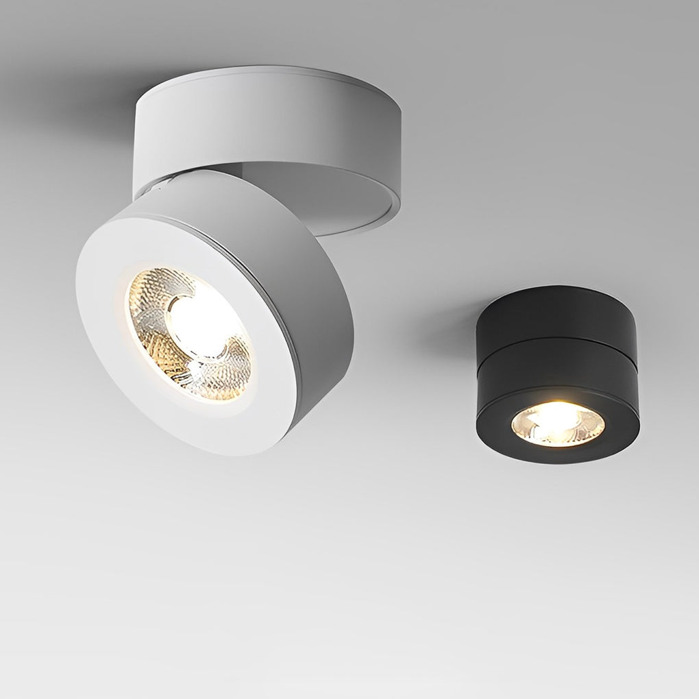 Round Foldable Adjustable LED Nordic Spotlight Flush Mount Ceiling Light