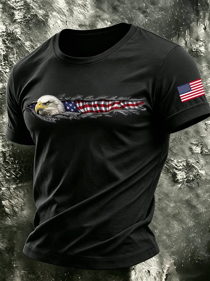 Men's Vintage 250th Anniversary Print Casual T-shirt