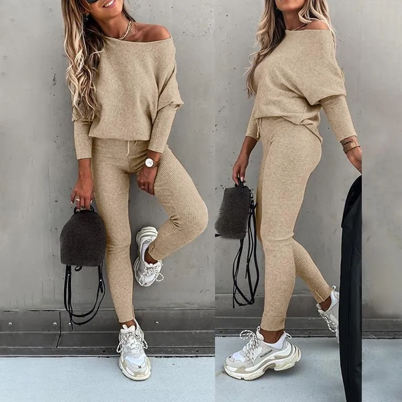 Women's 2 Piece Lounge Outfit Long Sleeve