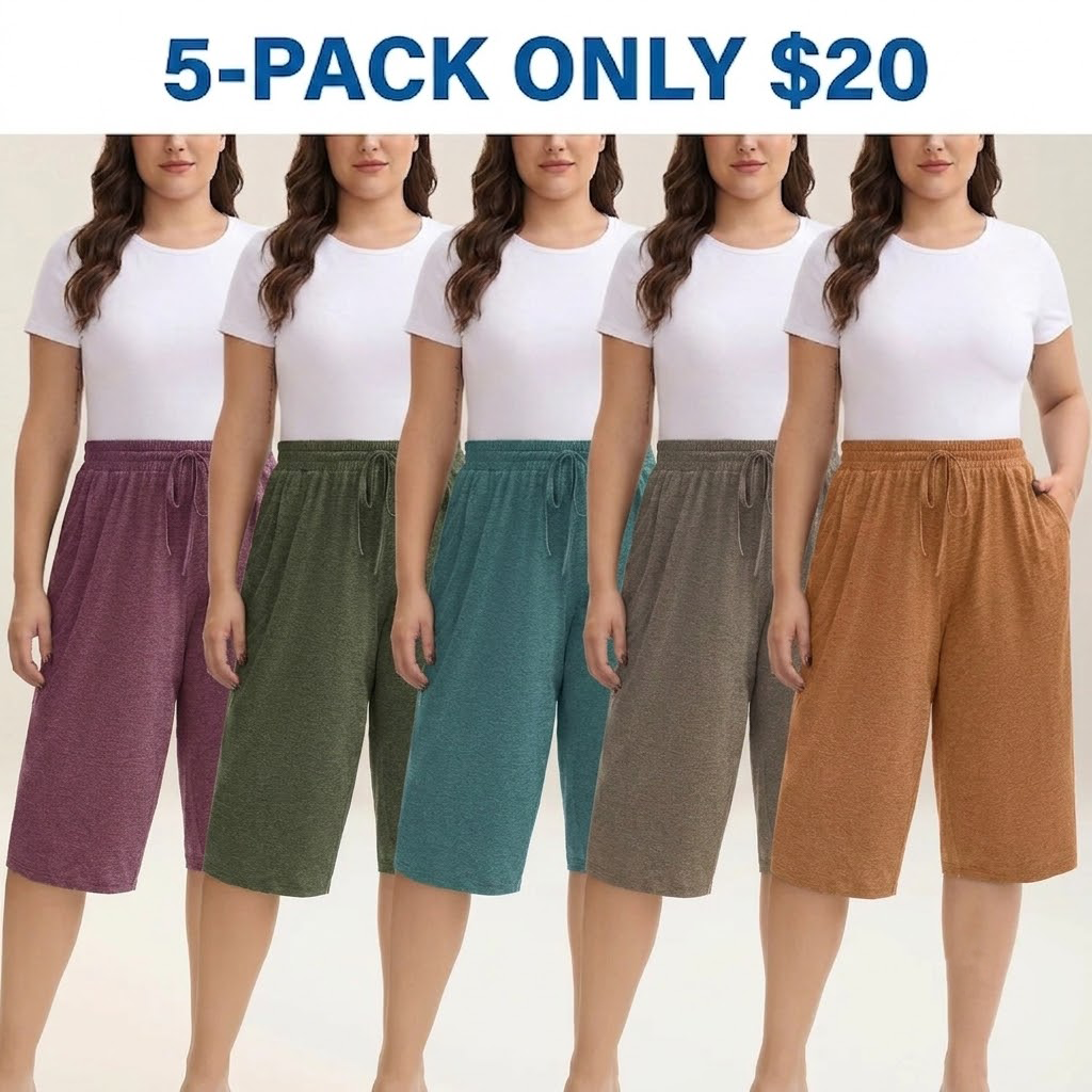 🔥LAST DAY SALE 90% OFF💕Wide-Leg Capri Lounge Baggy Pants