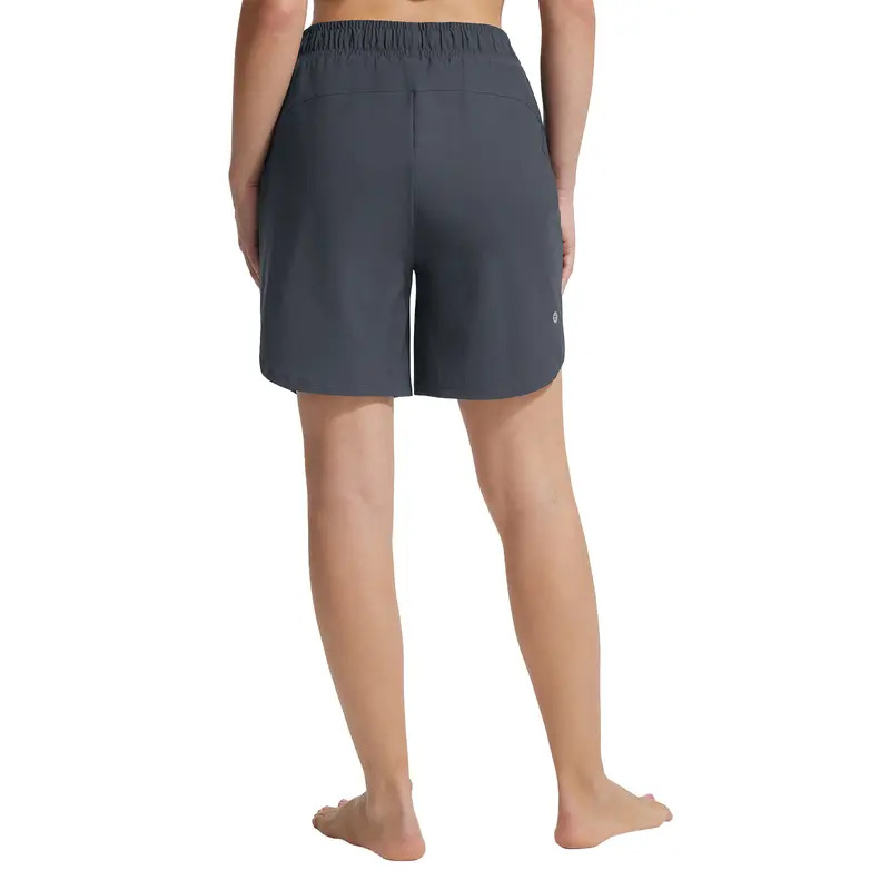 Women's 7-Inch High-Waisted Beach Swim/Athletic Shorts