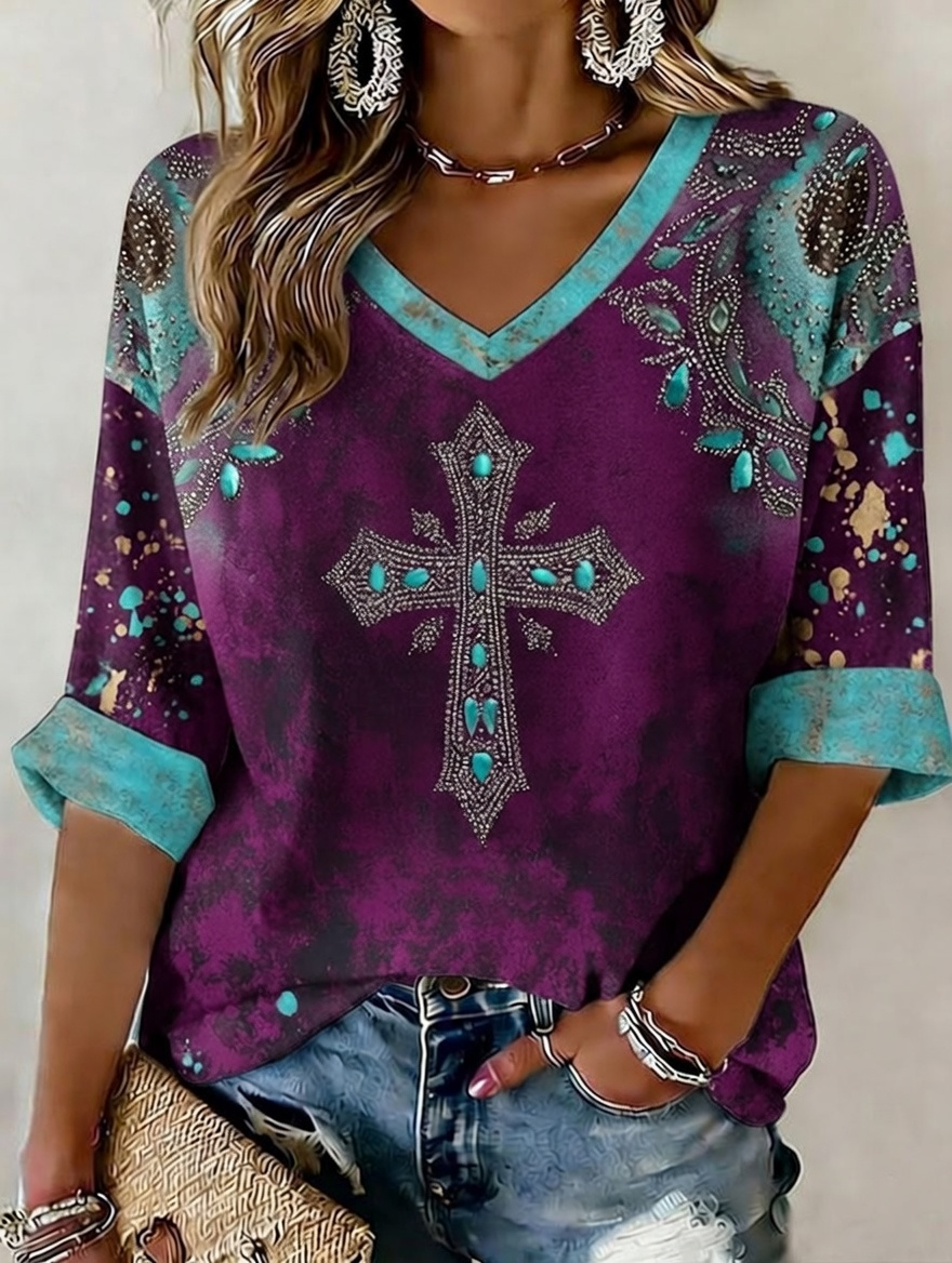 Women'S Faith Art Printed T-Shirt
