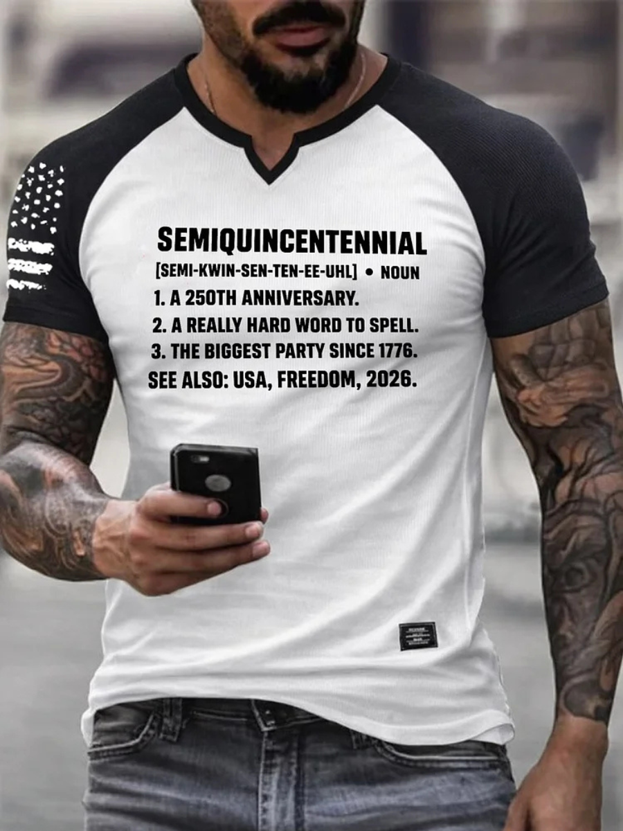 Men's Retro Patriotic Pattern Printed T-Shirt