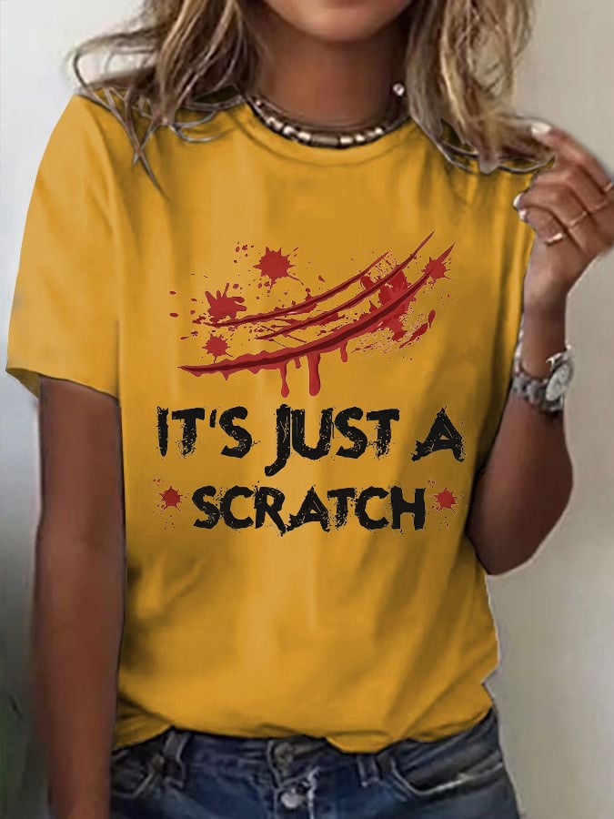 Women's Casual Bloodstain Print T-Shirt