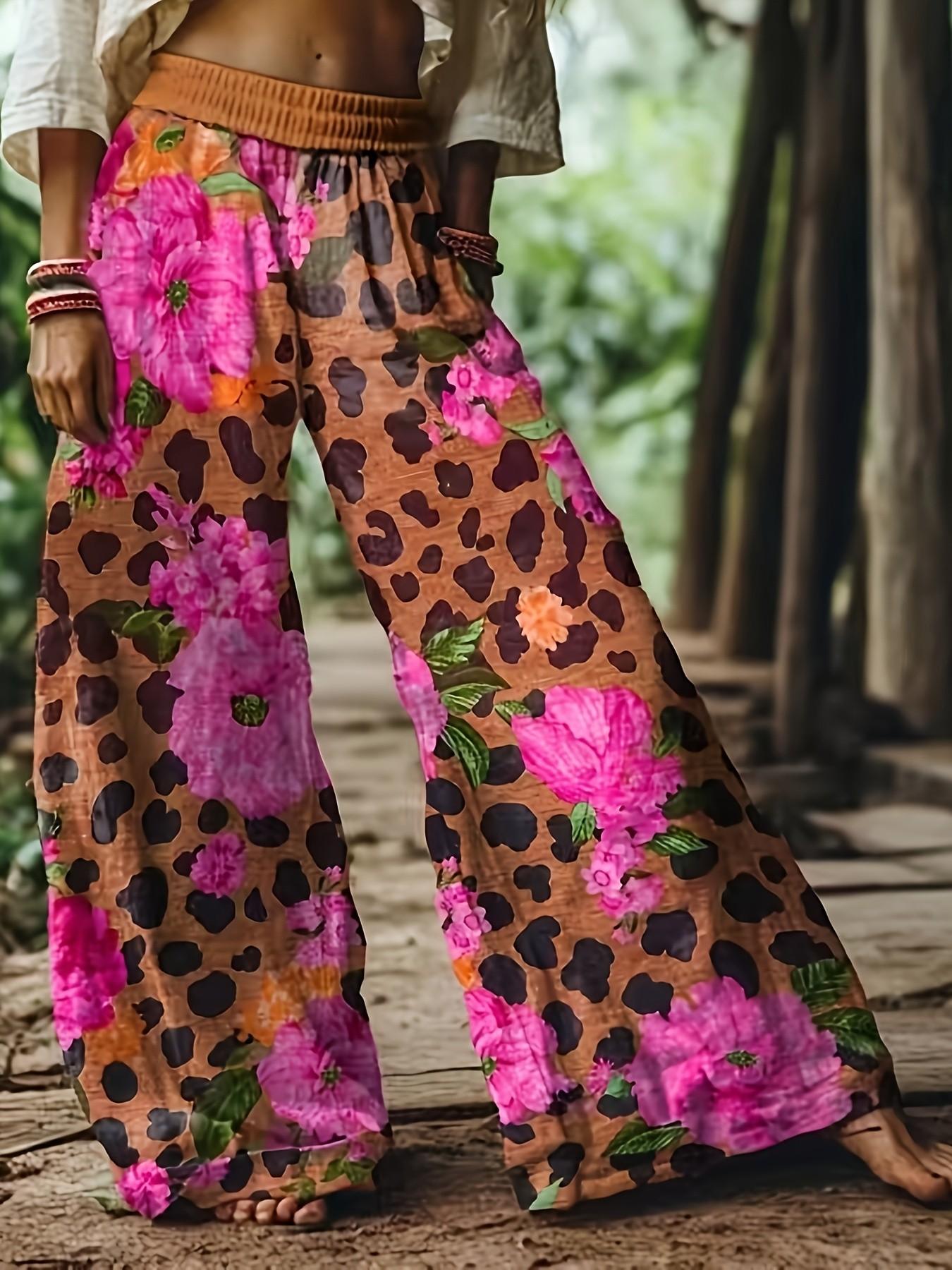 Women's Floral Casual Trousers — Comfortable, Breathable Fabric